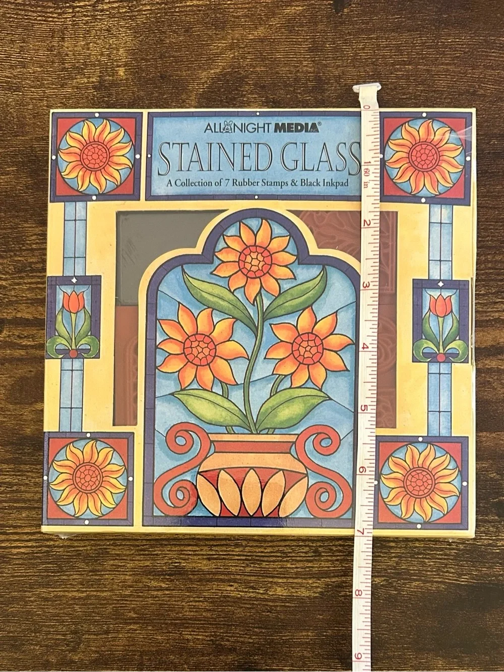 Floral Rubber Stamp Set UNMOUNTED (7 pcs.) by All Night Media - New in Box